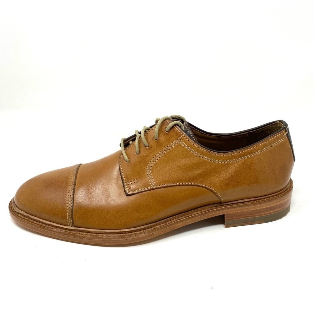 Johnston & Murphy Campbell Cap Toe Oxford Tan full grain leather